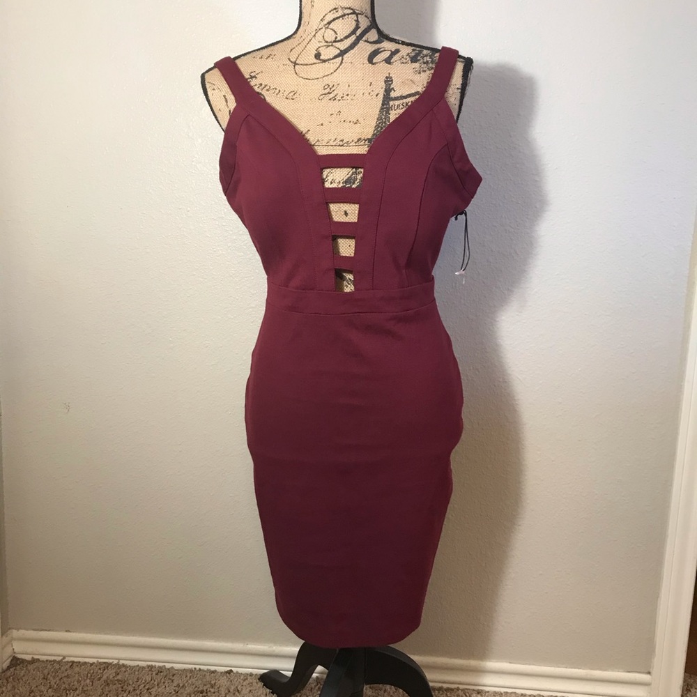 Haute Monde maroon dress